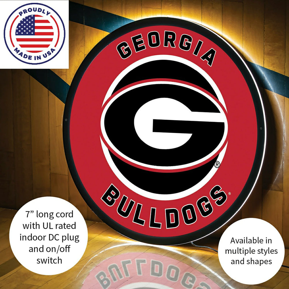 LED Wall Decor, Round, University of Georgia