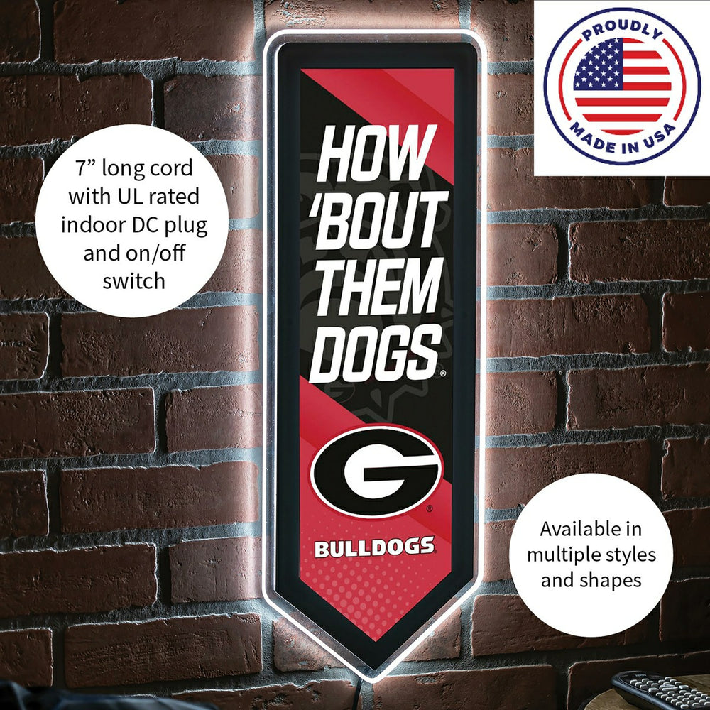 LED Wall Decor, Pennant, University of Georgia