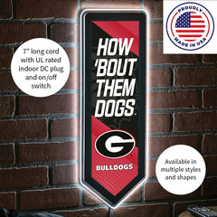 LED Wall Decor, Pennant, University of Georgia