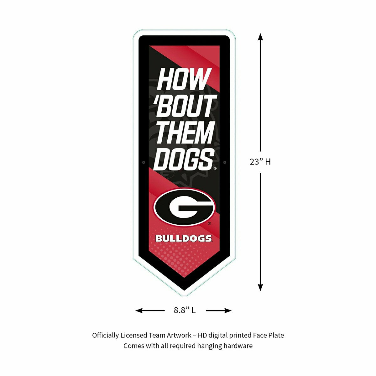 LED Wall Decor, Pennant, University of Georgia