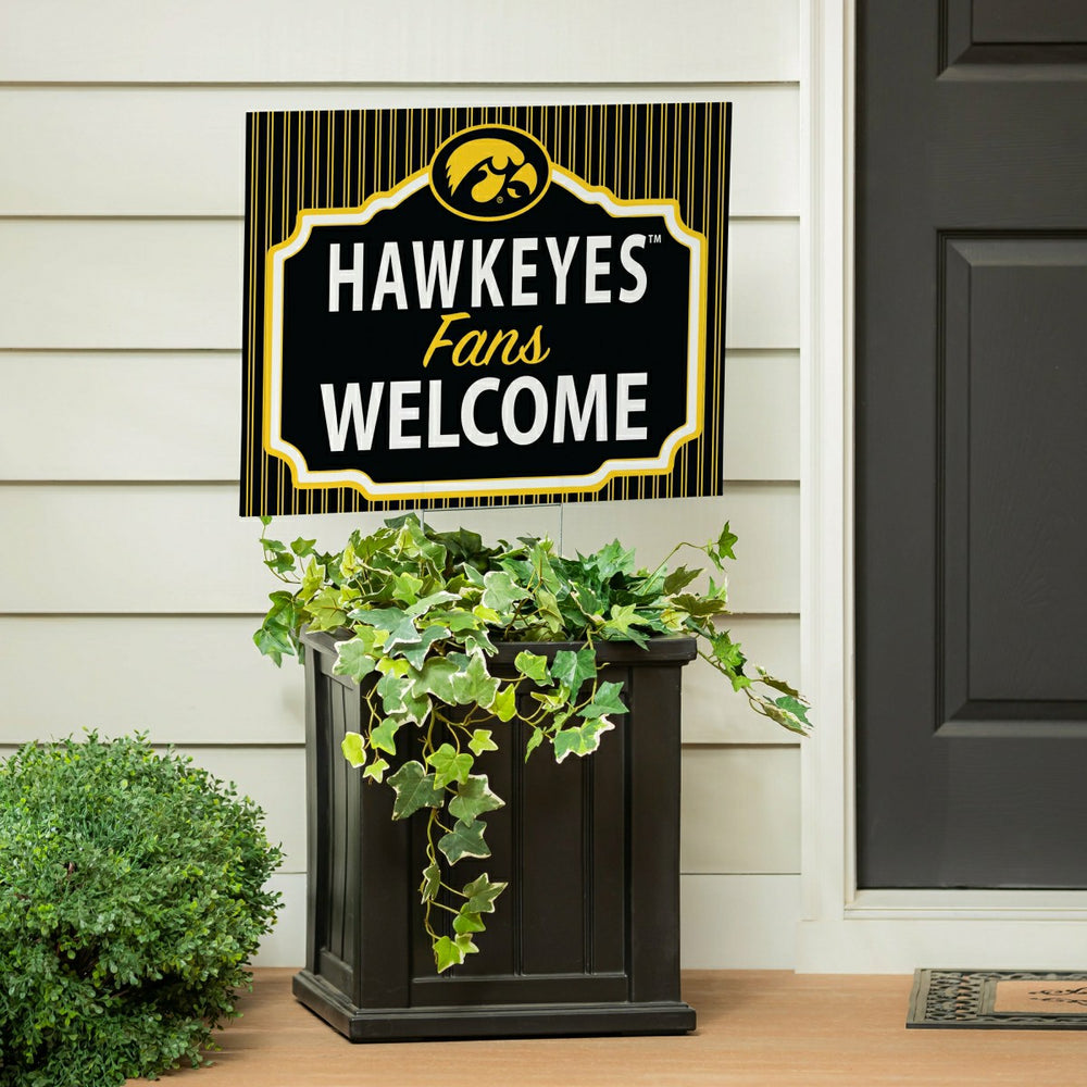 University of Iowa Coroplast Yard Sign, "Fans Welcome"