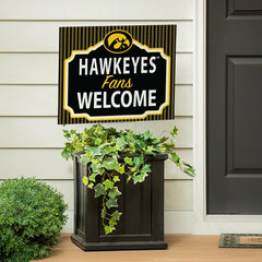University of Iowa Coroplast Yard Sign, "Fans Welcome"