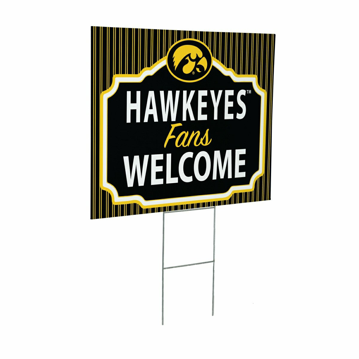 University of Iowa Coroplast Yard Sign, "Fans Welcome"