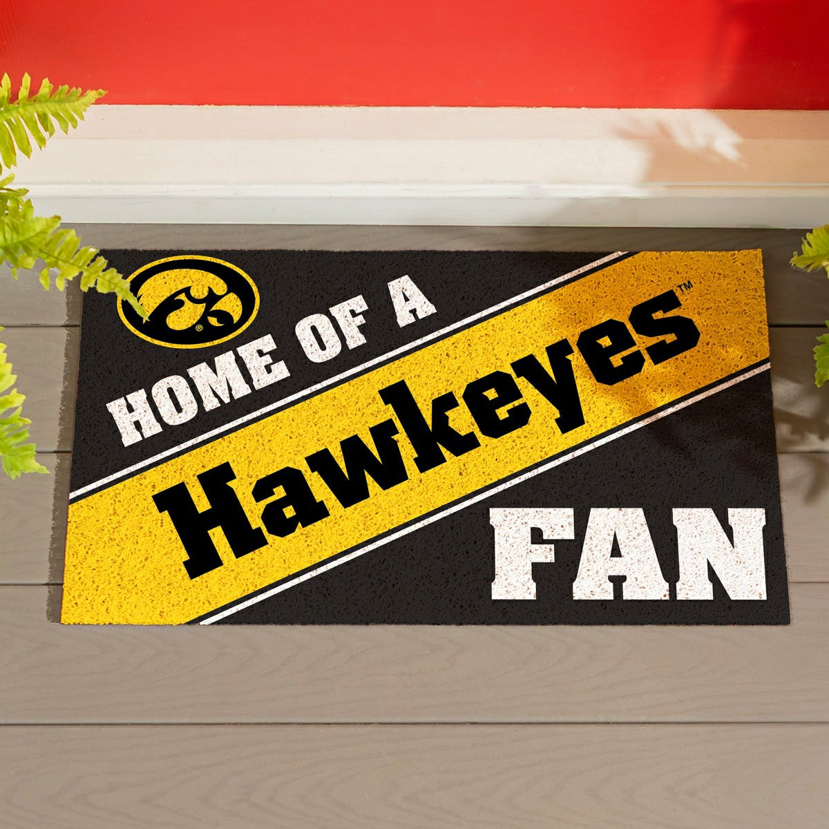 University of Iowa, PVC Mat COLOR, Home of a Fan
