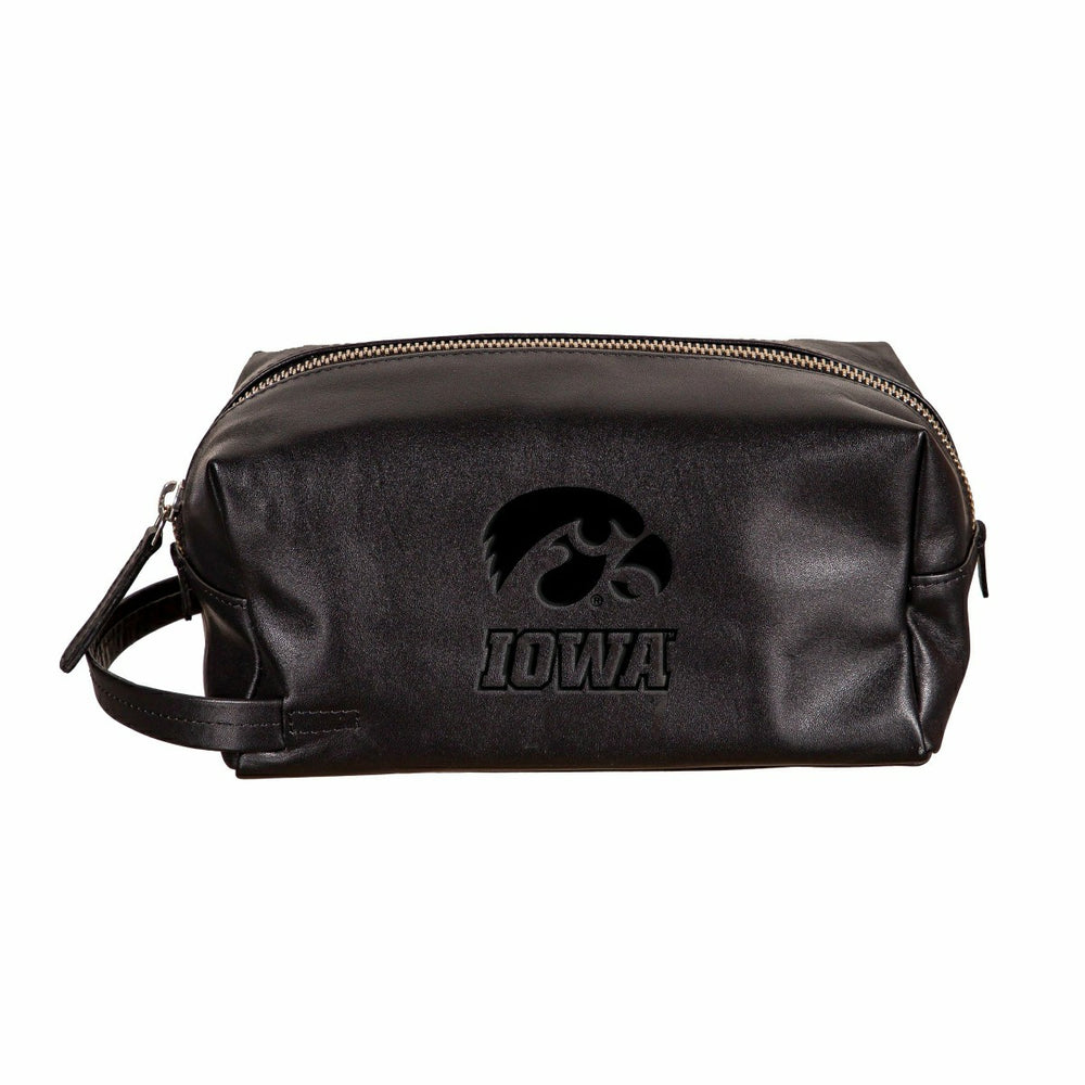 University of Iowa, Embossed Toiletry Bag, Black