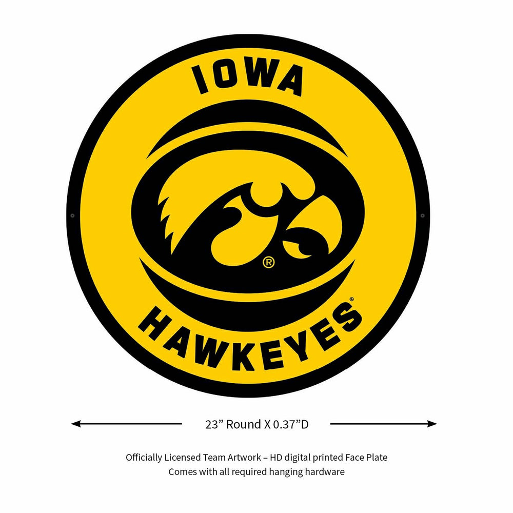 LED Wall Decor, Round, University of Iowa