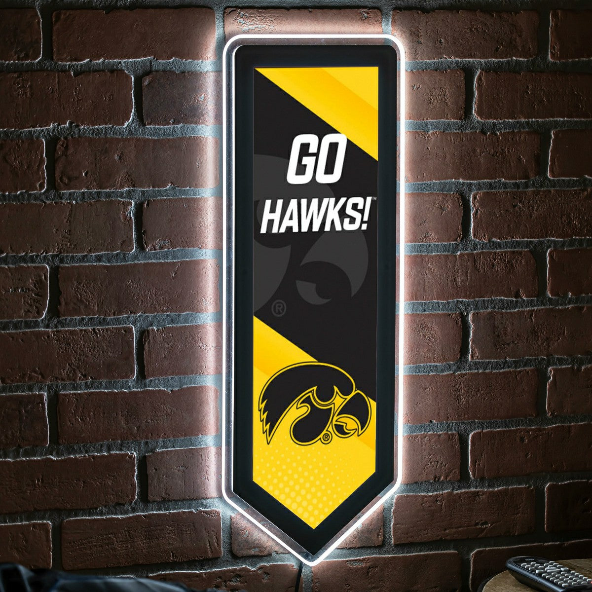 LED Wall Decor, Pennant, University of Iowa