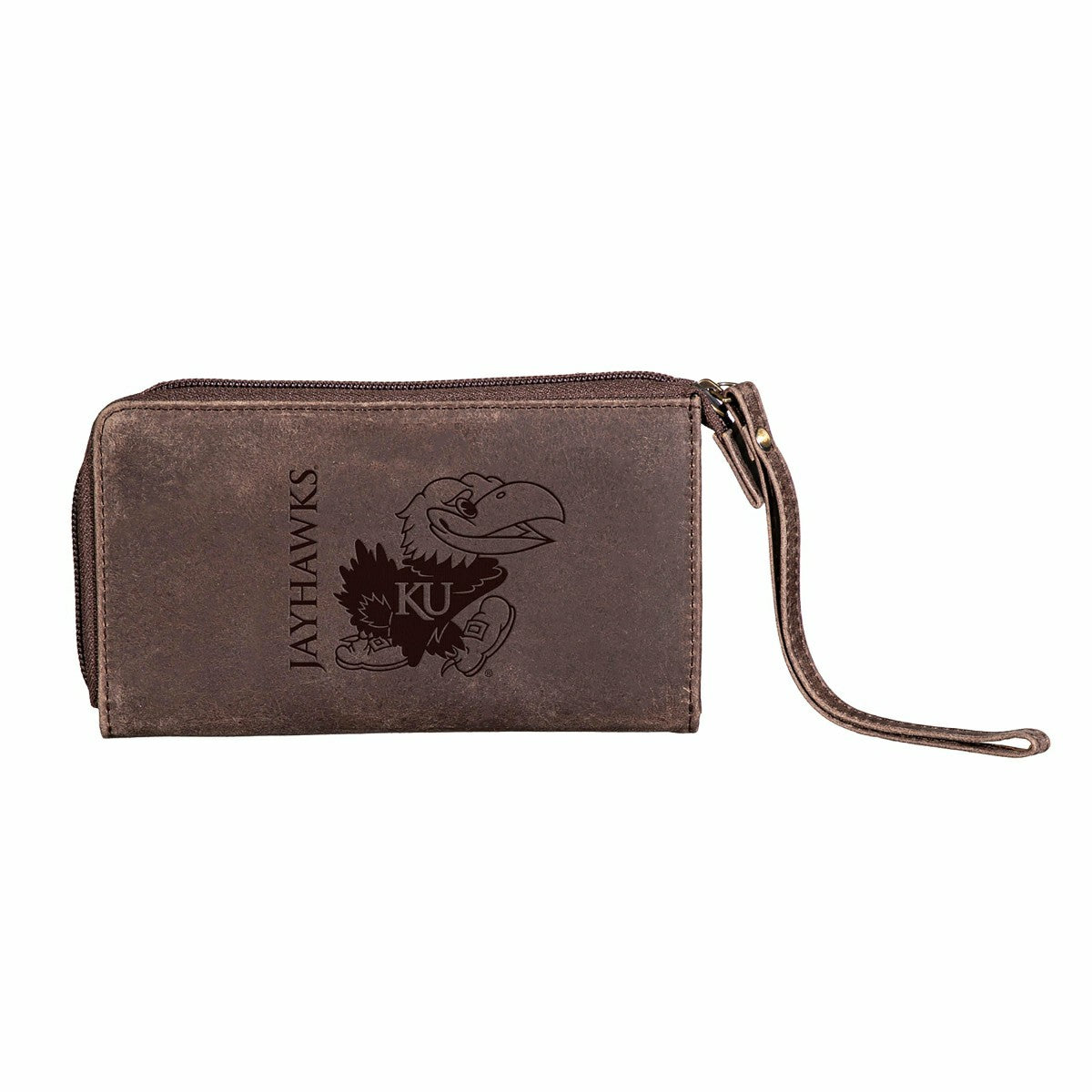 Wristlet Wallet, Brown, University of Kansas