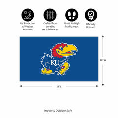 Full Color PVC Mat, 16" x 28", University of Kansas