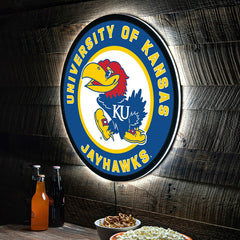 LED Wall Decor, Round, University of Kansas
