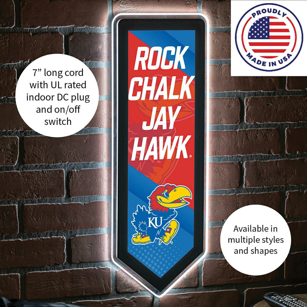 LED Wall Decor, Pennant, University of Kansas