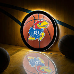 LED Wall Decor, Round, Med, Kansas Basketball