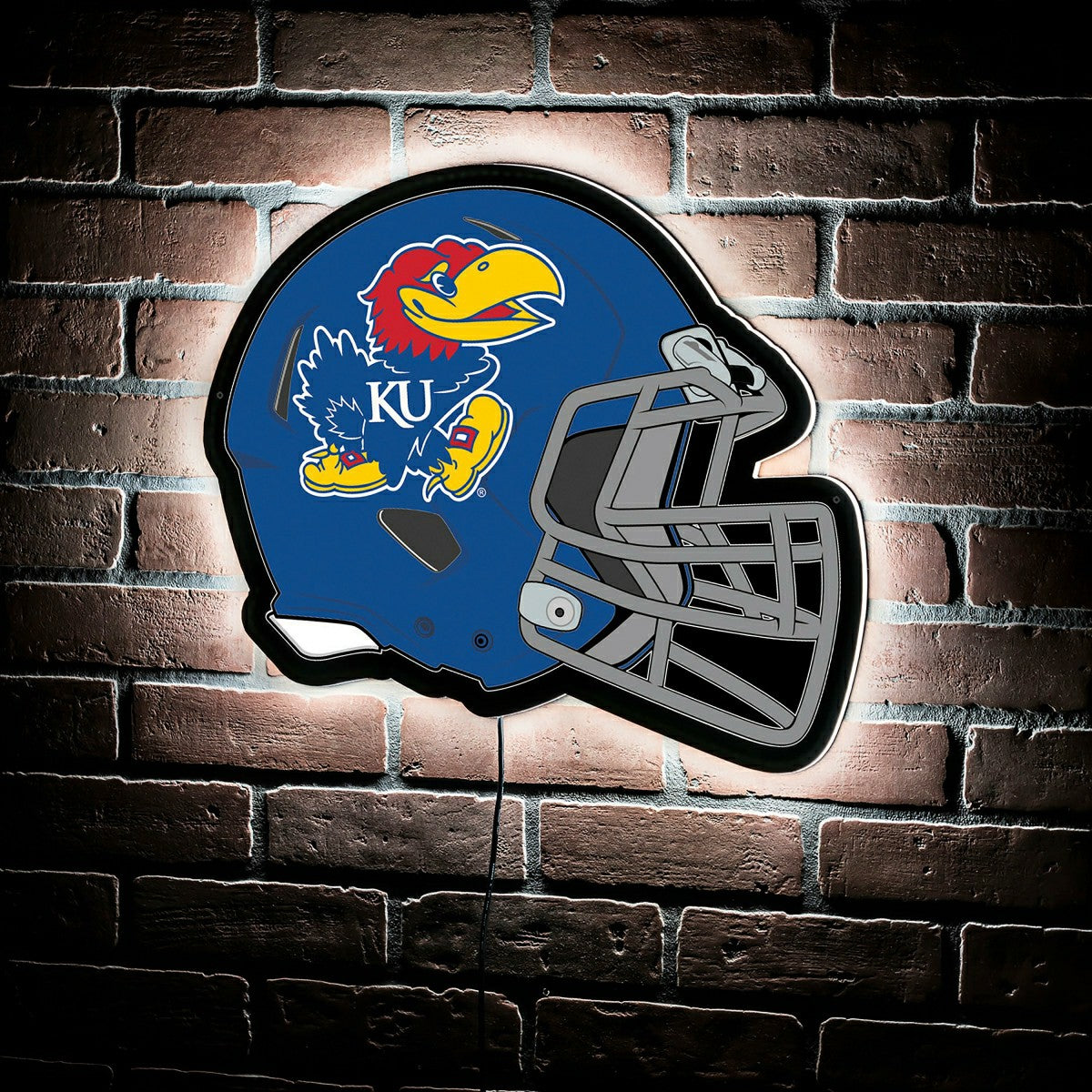 LED Wall Decor, Helmet, University of Kansas