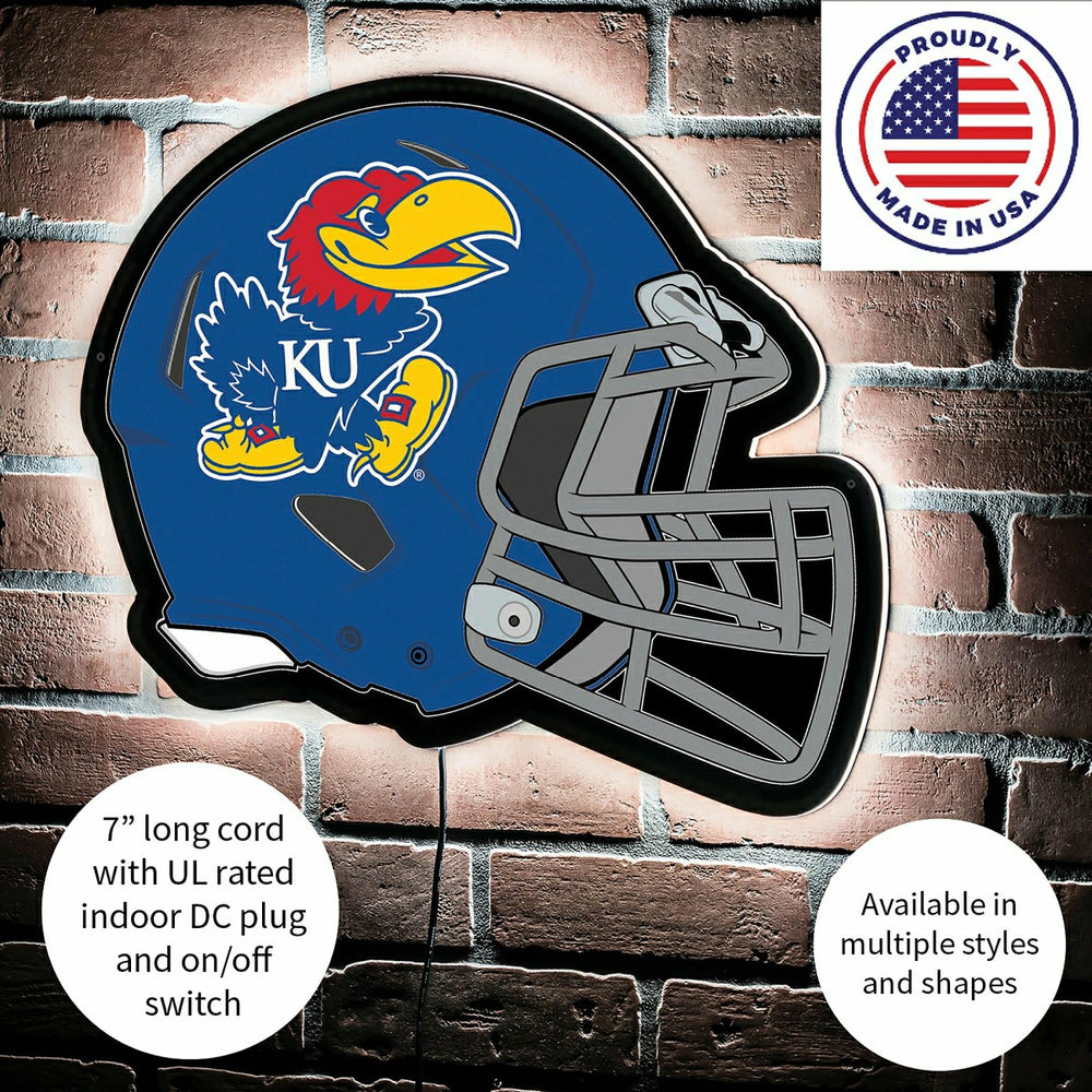 LED Wall Decor, Helmet, University of Kansas