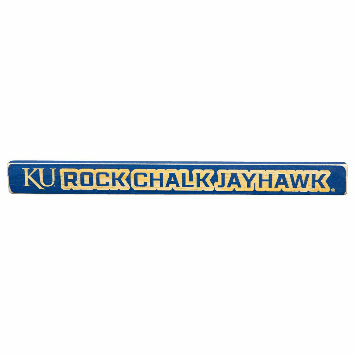 University of Kansas Engraved Wood Sign, 1.5" x 18"