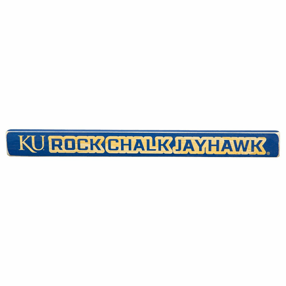 University of Kansas Engraved Wood Sign, 1.5" x 18"