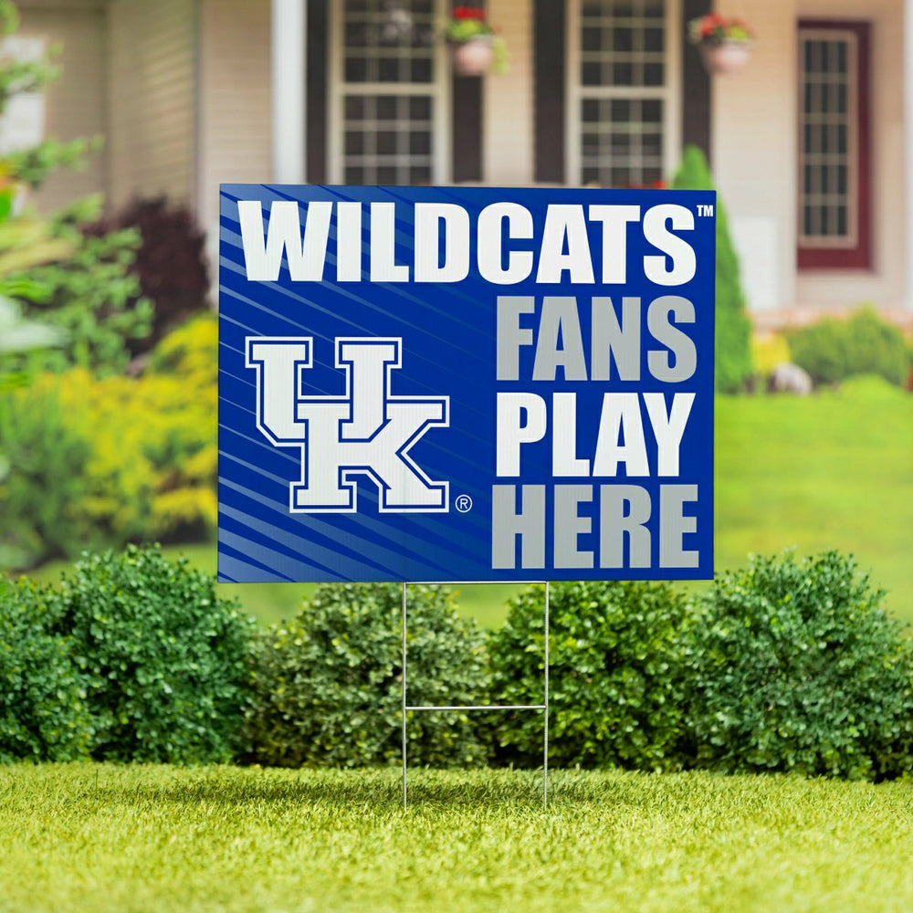 University of Kentucky Coroplast Yard Sign "Fans Play Here"