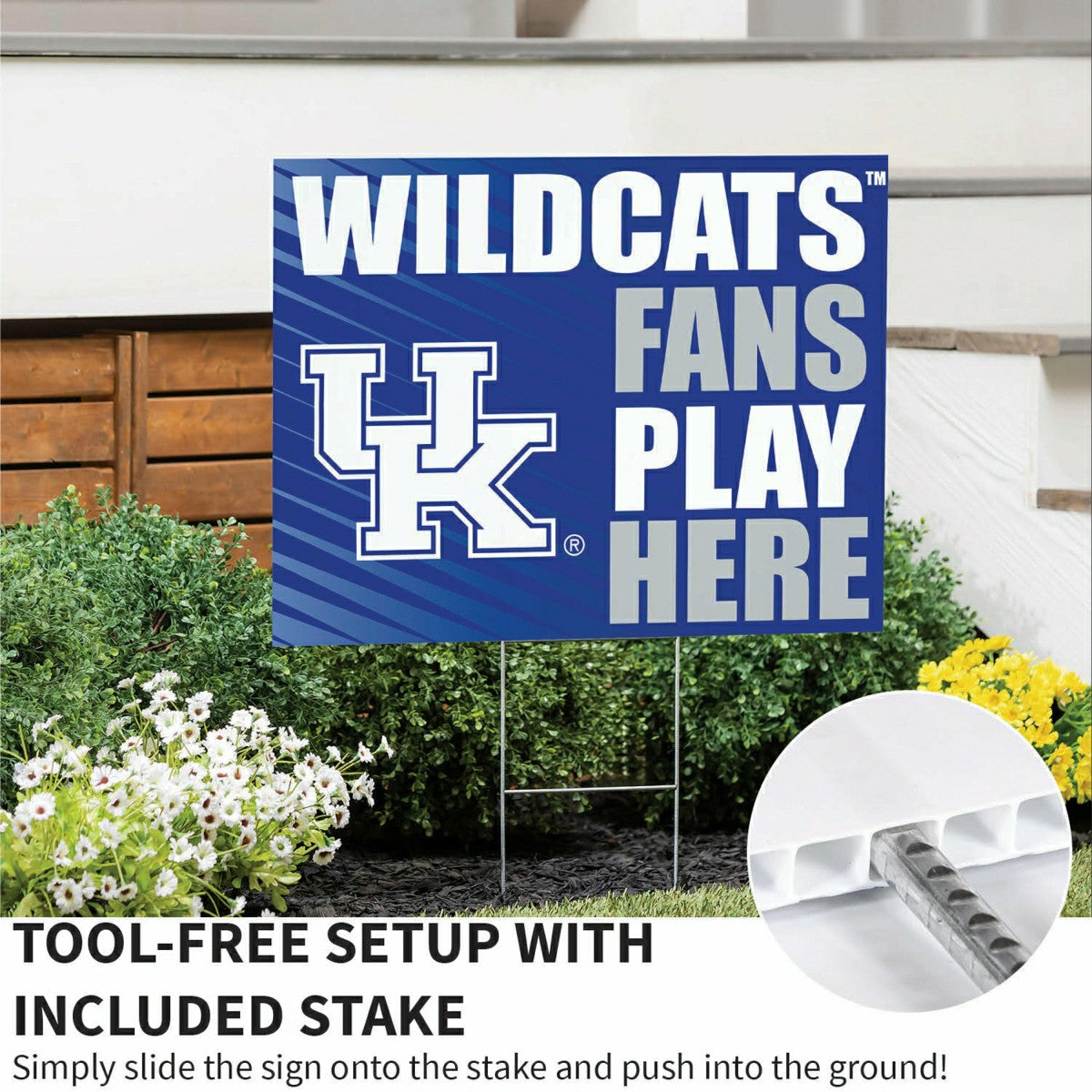 University of Kentucky Coroplast Yard Sign "Fans Play Here"