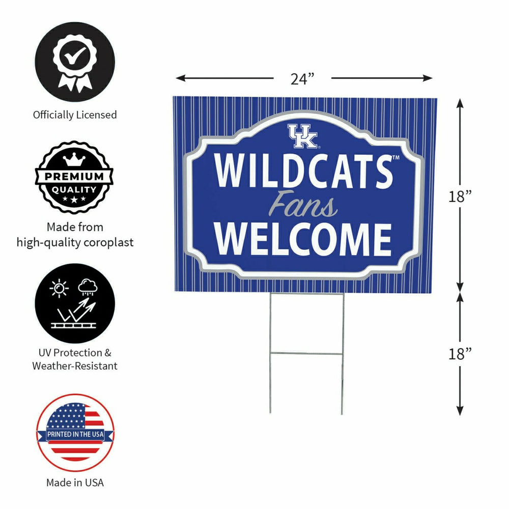 University of Kentucky Coroplast Yard Sign, "Fans Welcome"