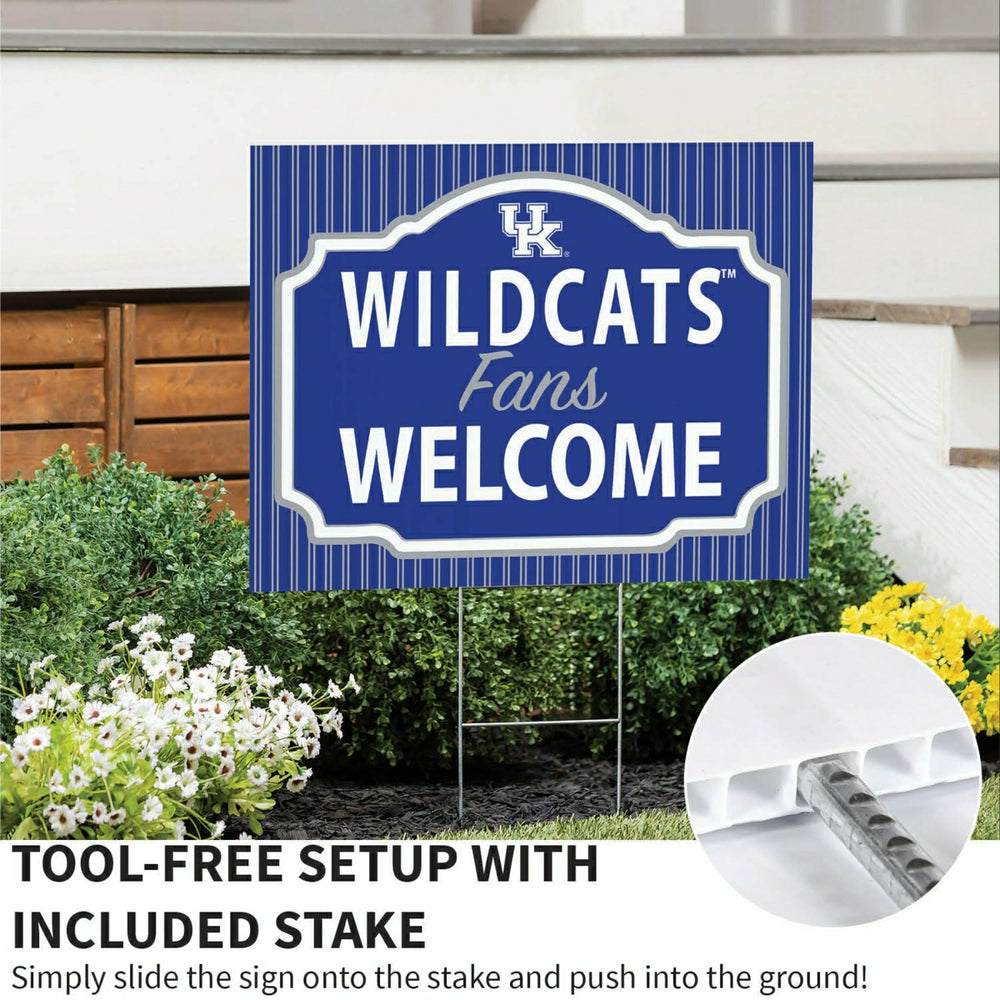 University of Kentucky Coroplast Yard Sign, "Fans Welcome"