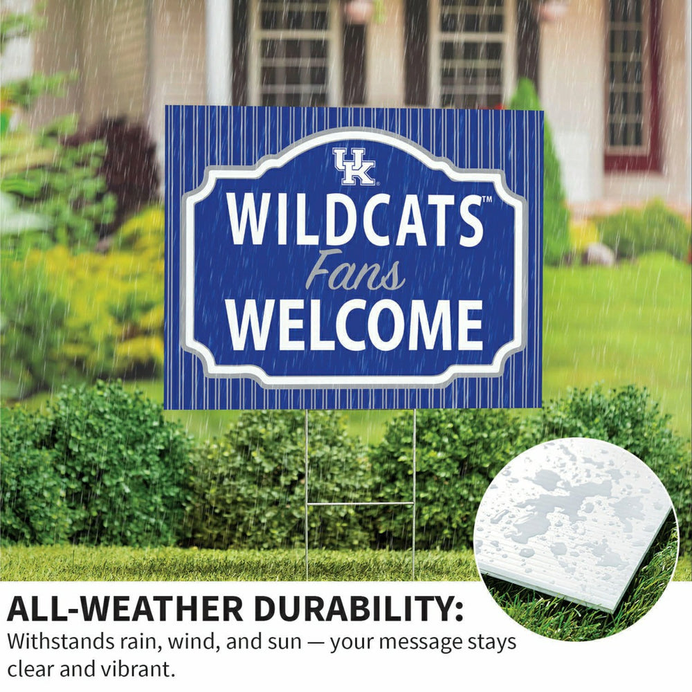 University of Kentucky Coroplast Yard Sign, "Fans Welcome"
