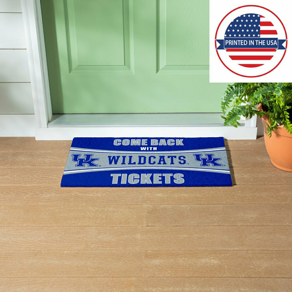 28" x 16" PVC Trapper Mat, Come Back with Tickets, University of Kentu