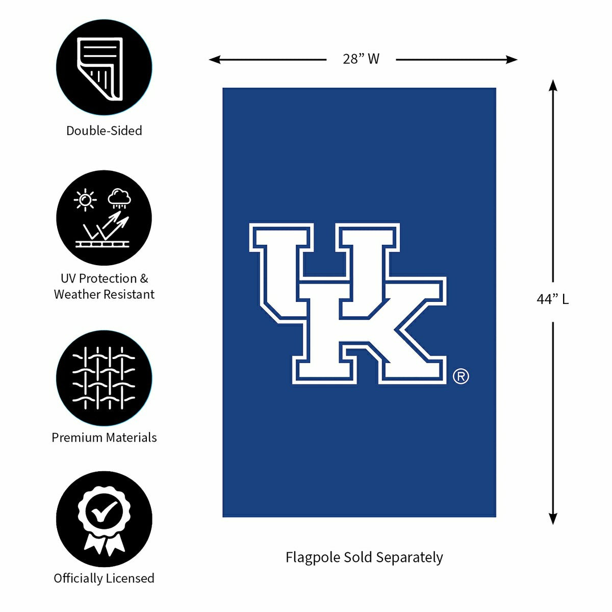 Applique Flag, Reg, University of Kentucky