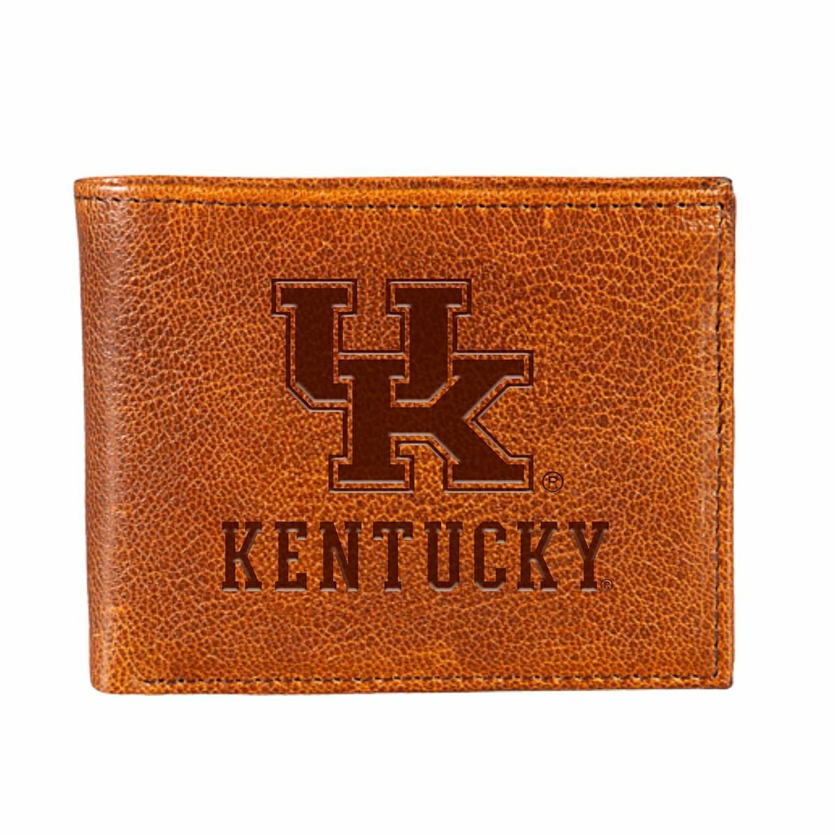 University of Kentucky, Embossed 100% Genuine Tumbled Leather Passcase