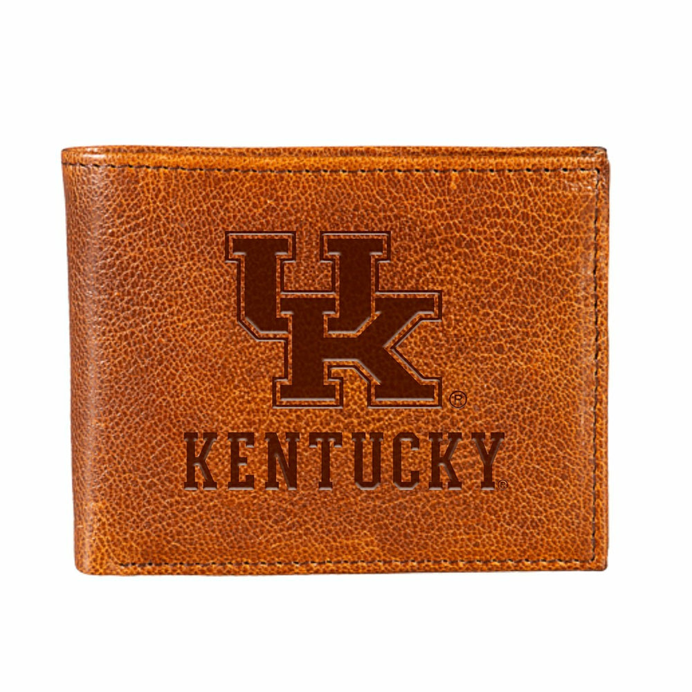 University of Kentucky, Embossed 100% Genuine Tumbled Leather Passcase