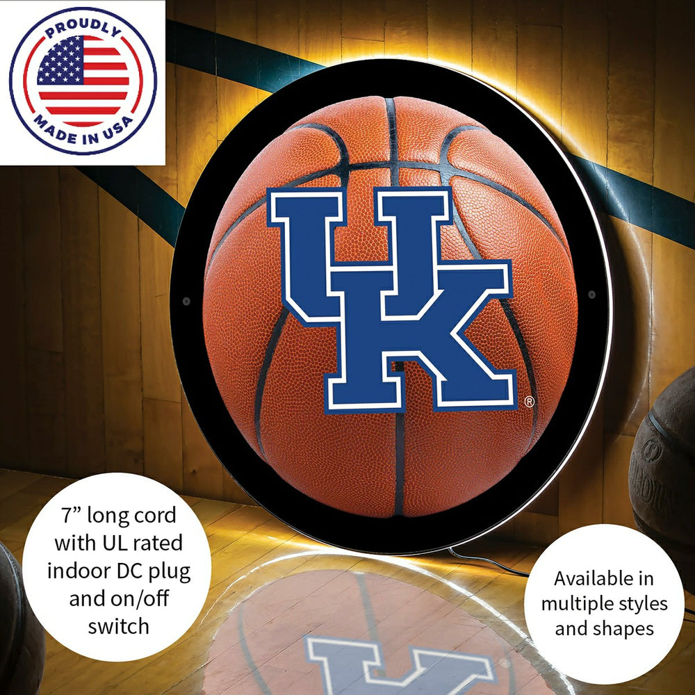 LED Wall Decor, Round, Med, Univ of Kentucky Basketball