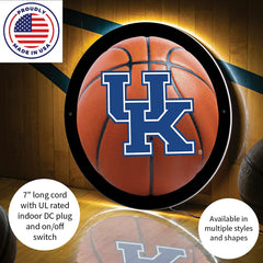LED Wall Decor, Round, Med, Univ of Kentucky Basketball