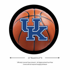 LED Wall Decor, Round, Med, Univ of Kentucky Basketball