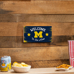University Of Michigan Wood Wall Sign, 6x11