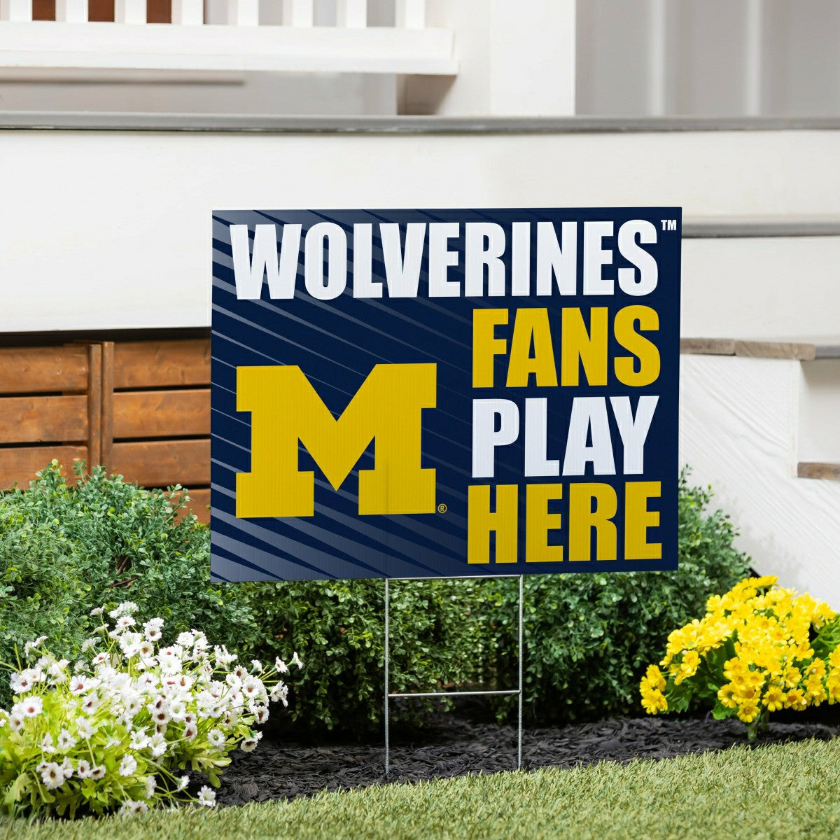 University Of Michigan Coroplast Yard Sign "Fans Play Here"
