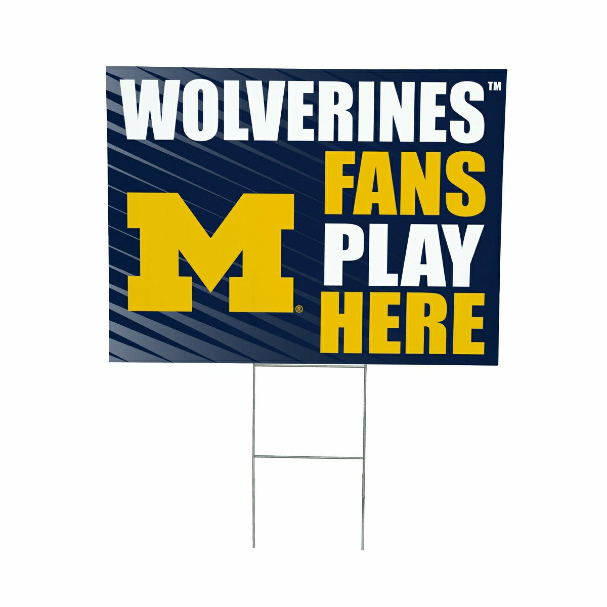 University Of Michigan Coroplast Yard Sign "Fans Play Here"