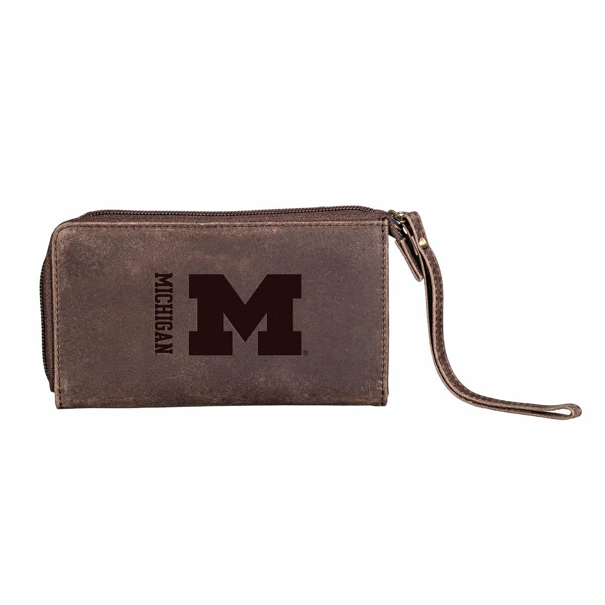Wristlet Wallet, Brown, University Of Michigan