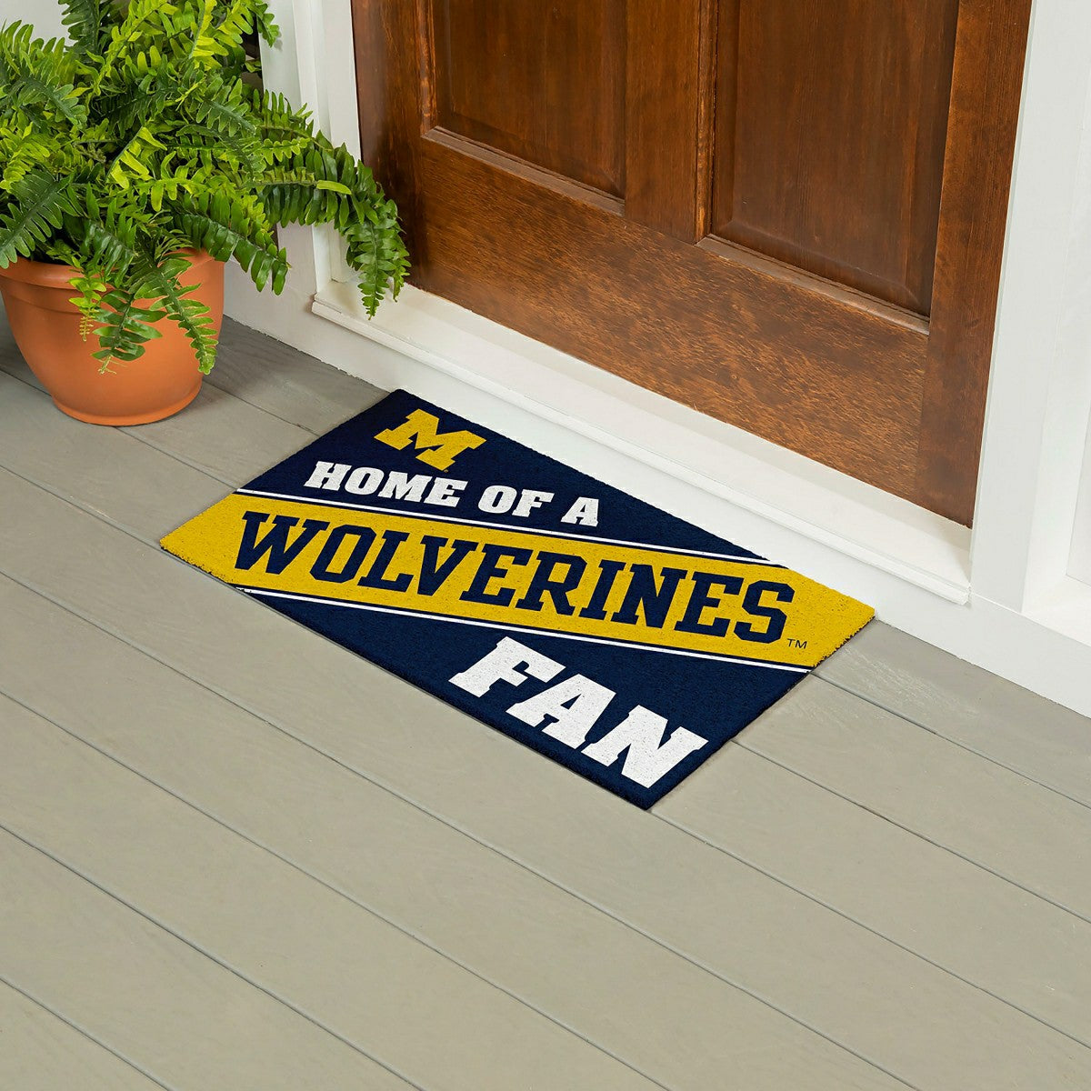 University Of Michigan, PVC Mat COLOR, Home of a Fan
