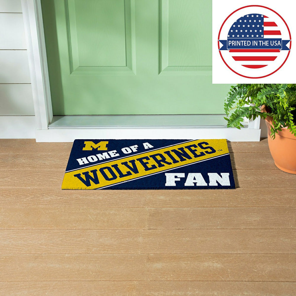 University Of Michigan, PVC Mat COLOR, Home of a Fan