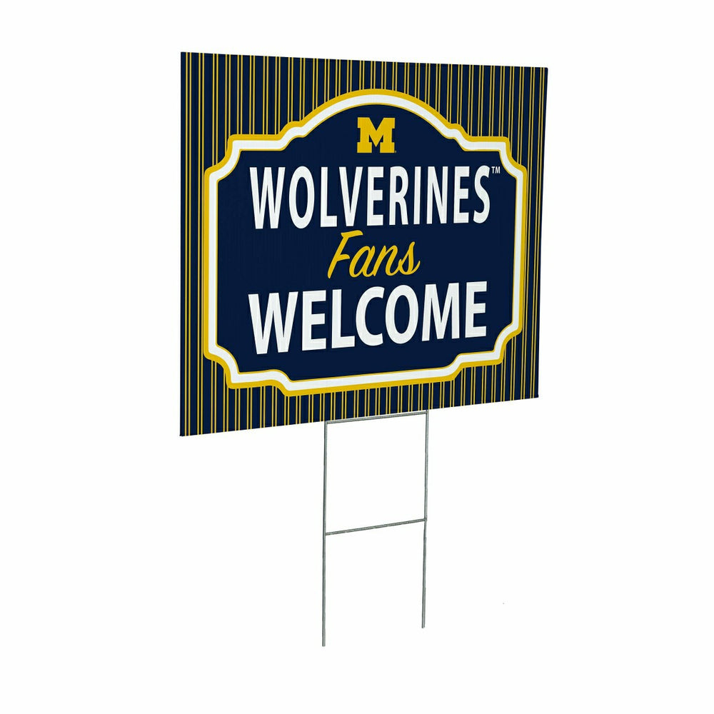 University Of Michigan Coroplast Yard Sign, "Fans Welcome"