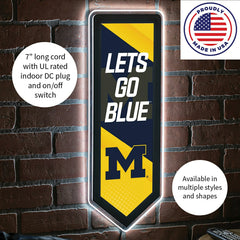 LED Wall Decor, Pennant, University Of Michigan