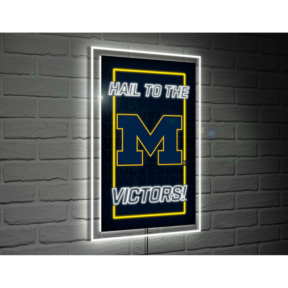 University Of Michigan College Rectangle Neolite LED Decor