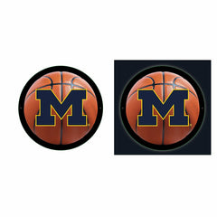 University Of Michigan College Basketball Small Round Edgelite LED Dec