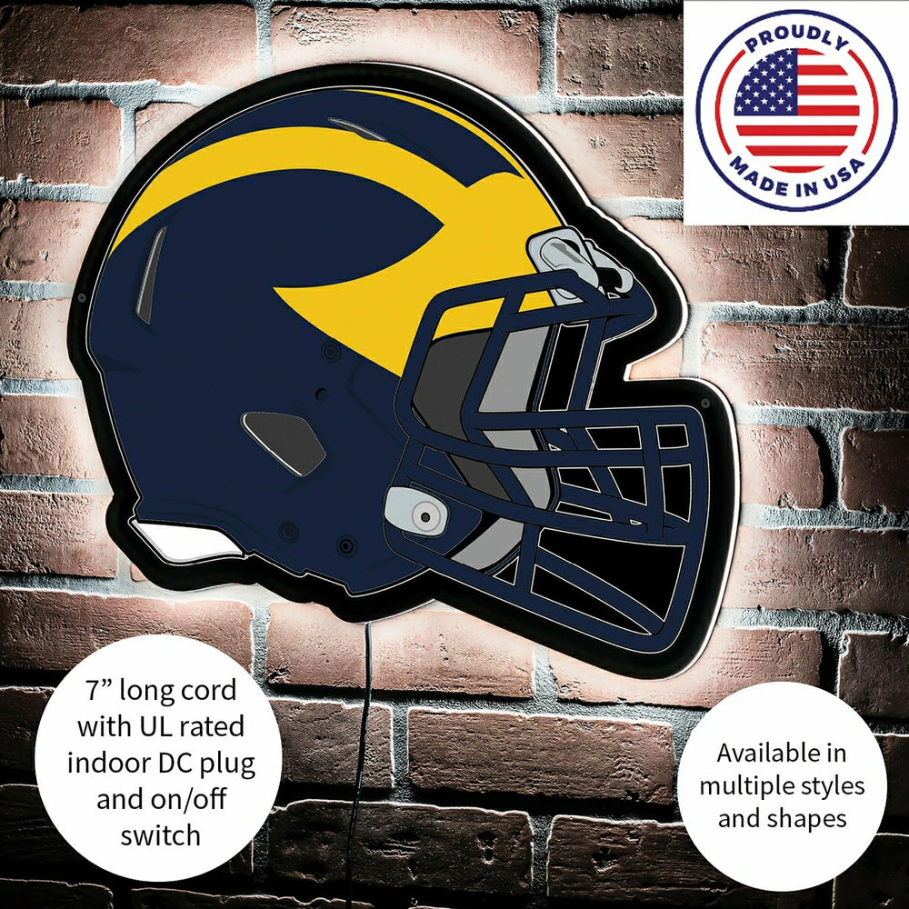 LED Wall Decor, Helmet, University Of Michigan