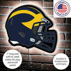 LED Wall Decor, Helmet, University Of Michigan