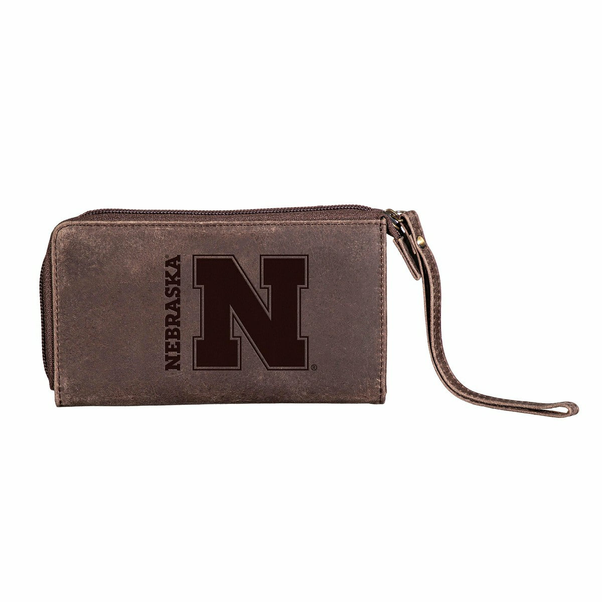 Wristlet Wallet, Brown, University of Nebraska