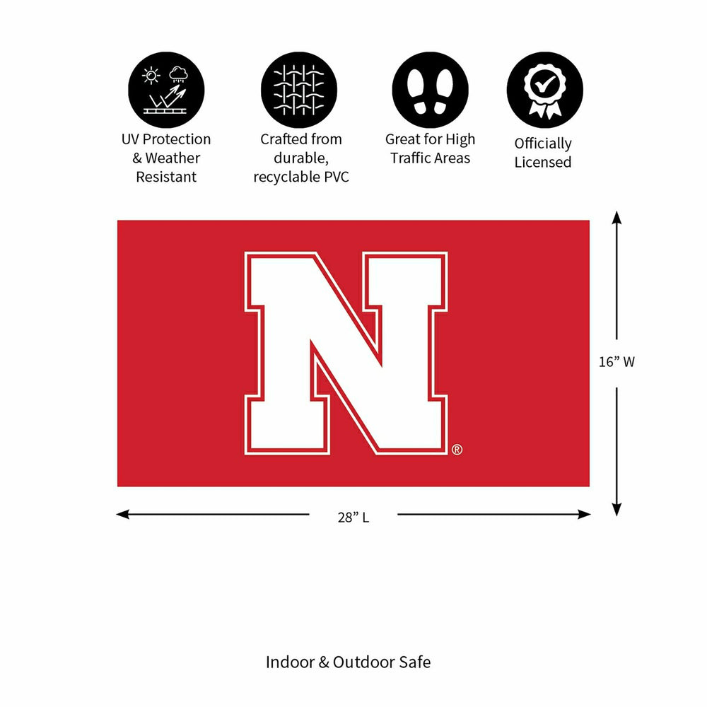 Full Color PVC Mat, 16" x 28", University of Nebraska