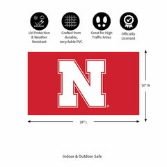 Full Color PVC Mat, 16" x 28", University of Nebraska