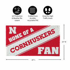 University of Nebraska, PVC Mat COLOR, Home of a Fan