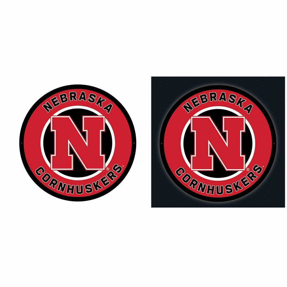 LED Wall Decor, Round, University of Nebraska