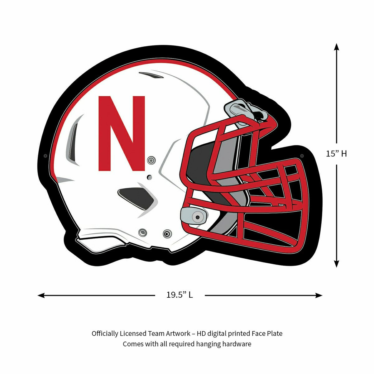LED Wall Decor, Helmet, University of Nebraska